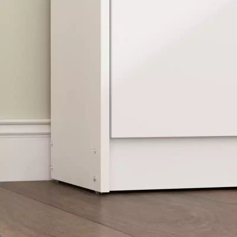 Meuble à chaussures fin avec miroir pleine longueur, 4 tiroirs basculants et 4 étagères latérales – Peut contenir 24 paires, 155 cm de hauteur