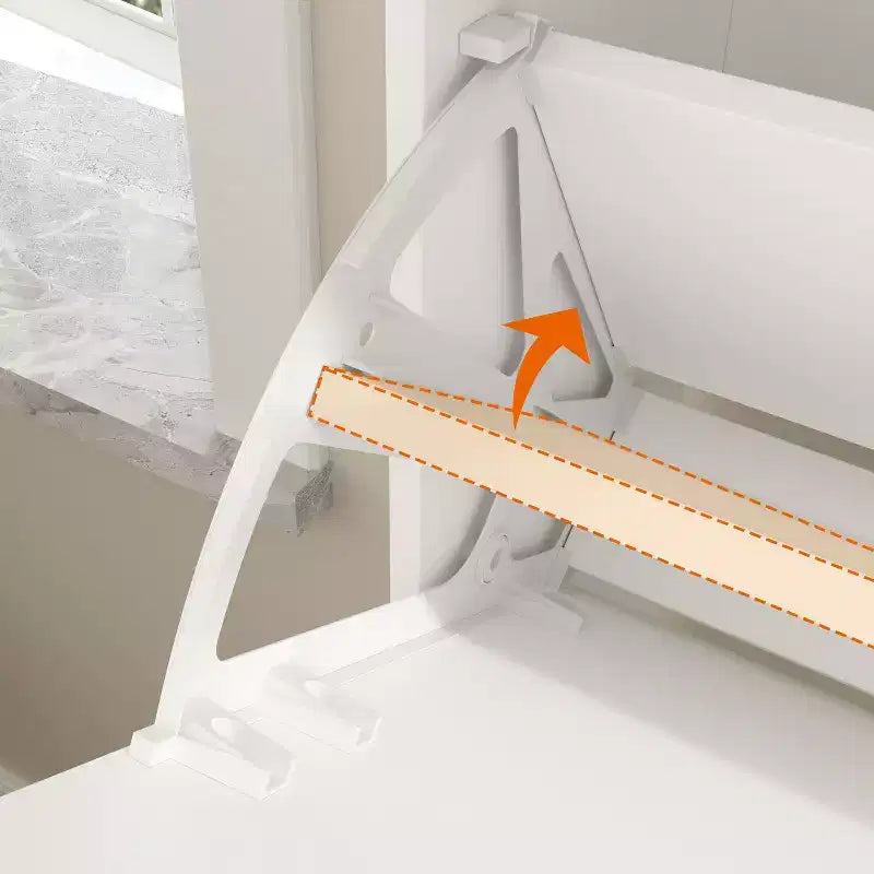 Meuble à chaussures fin avec miroir pleine longueur, 4 tiroirs basculants et 4 étagères latérales – Peut contenir 24 paires, 155 cm de hauteur