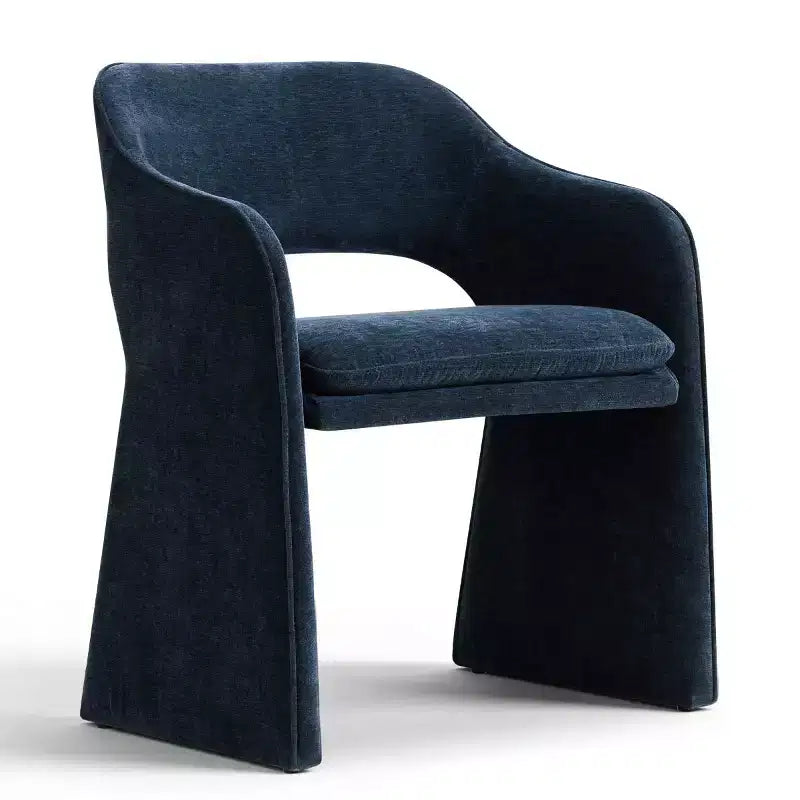 Lot de 6 chaises de salle à manger rembourrées avec accoudoirs enveloppants – Chenille, dossier incurvé, 58,4 cm L x 77,5 cm H