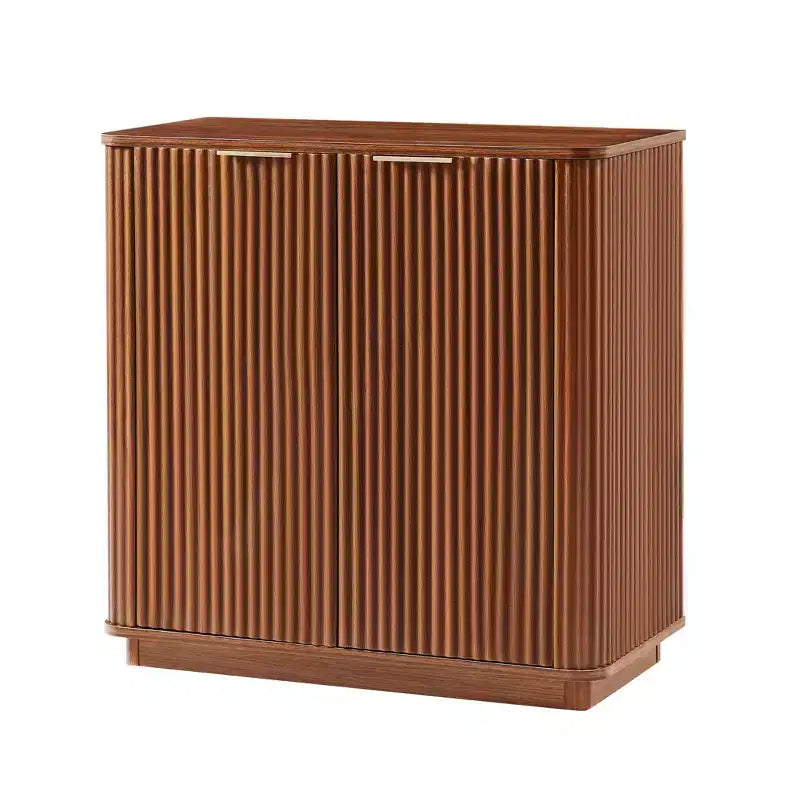 Buffet vaisselier avec design courbé en vague – 80 cm (L) x 80 cm (H), capacité 68 kg, 2 portes