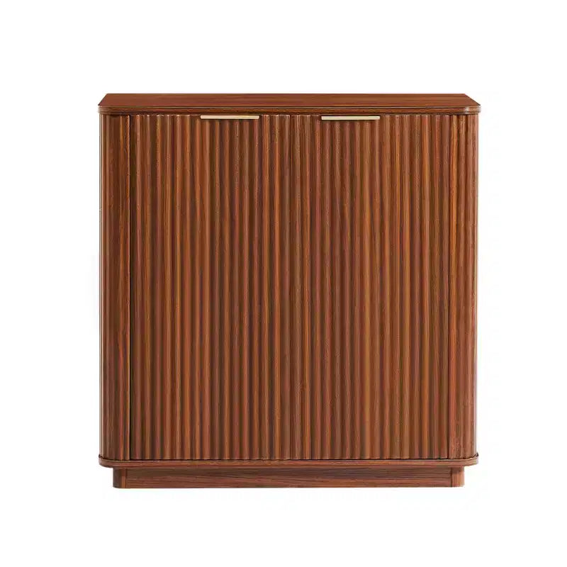 Buffet vaisselier avec design courbé en vague – 80 cm (L) x 80 cm (H), capacité 68 kg, 2 portes