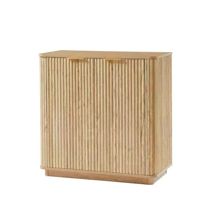Buffet vaisselier avec design courbé en vague – 80 cm (L) x 80 cm (H), capacité 68 kg, 2 portes