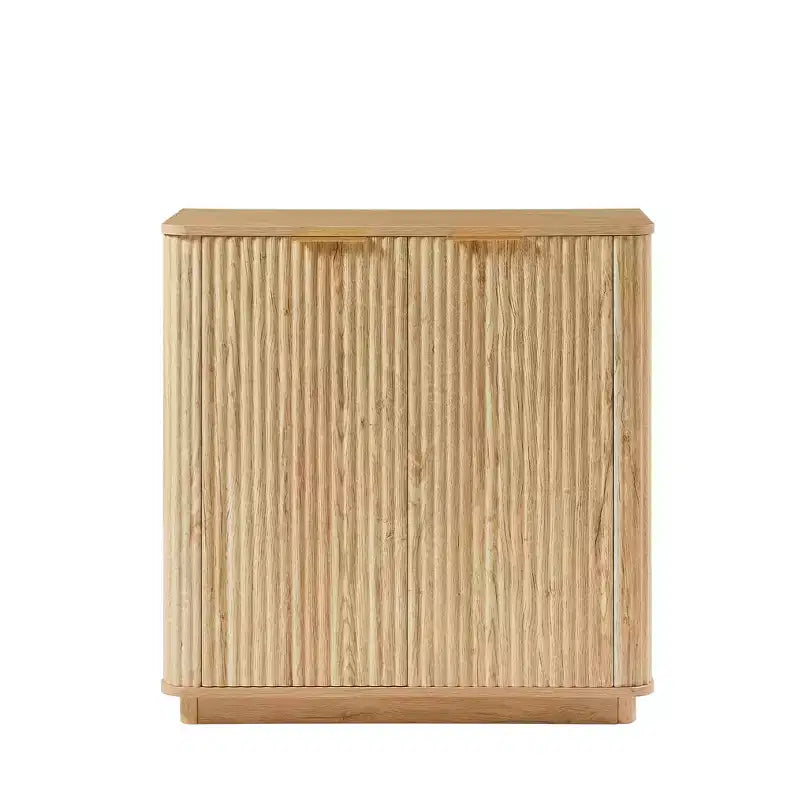 Buffet vaisselier avec design courbé en vague – 80 cm (L) x 80 cm (H), capacité 68 kg, 2 portes