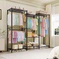 Clothes Rack for Hanging Clothes, Heavy Duty Metal Garment Rack with Adjustable Shelves, Freestanding Clothing Racks for Bedroom, Entryway, Basement