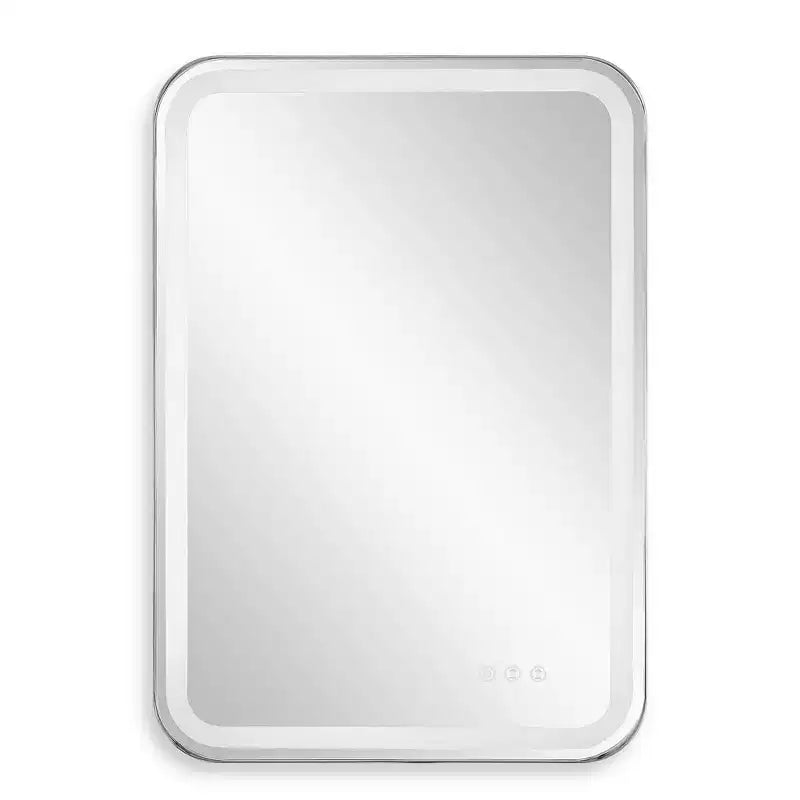 Uttermost Crofton Polished Nickel 22 1/4 x 32 1/4 LED Wall Mirror