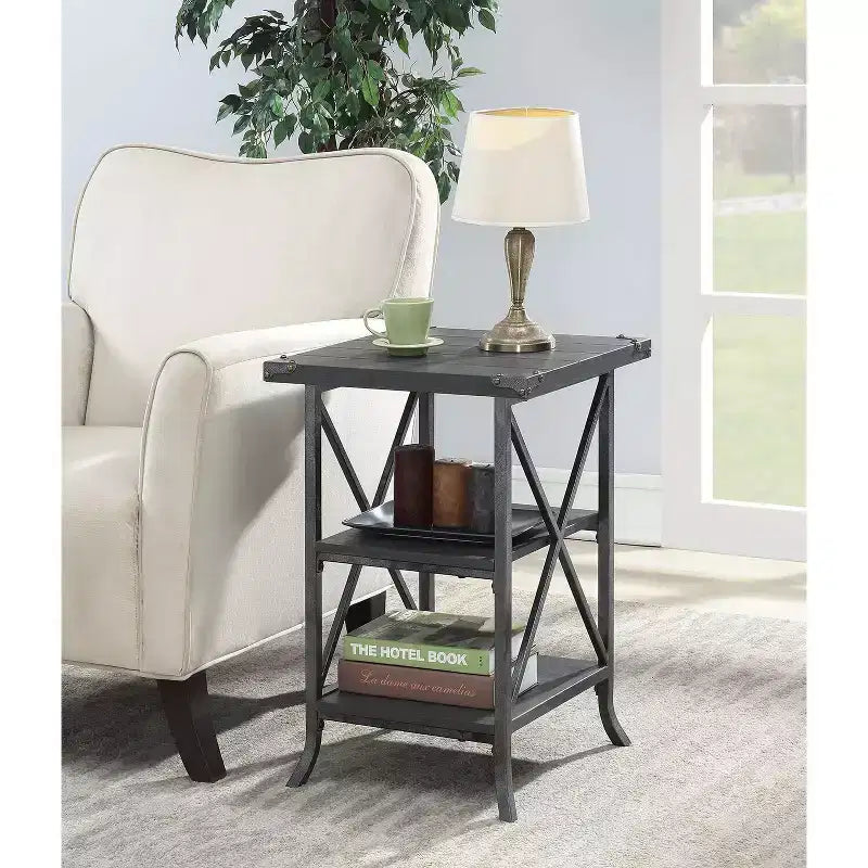 HomeStock Rectangle Metal Table Top End Table 1 -piece