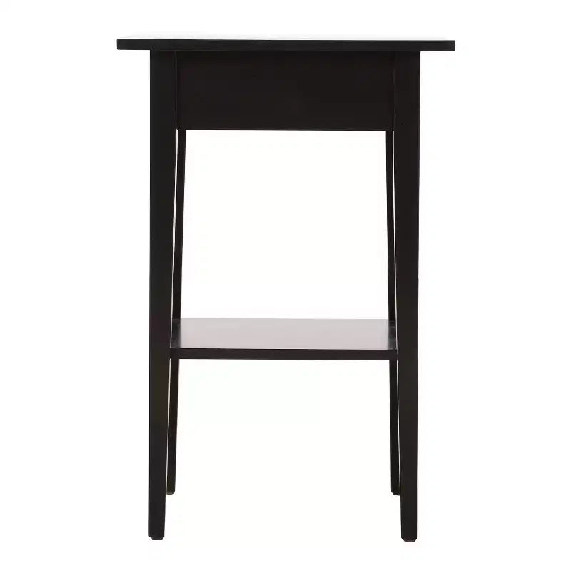 Table de chevet rectangulaire en bois de chêne avec tiroir – 71 cm (H) x 46 cm (L) x 36 cm (P), finition cerisier, style moderne