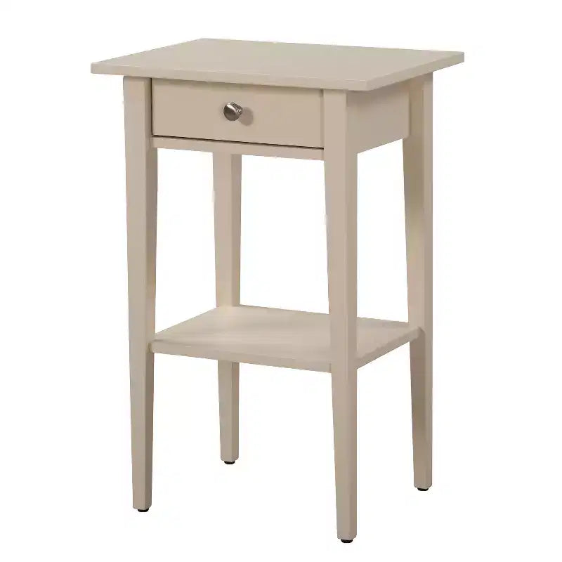 Table de chevet rectangulaire en bois de chêne avec tiroir – 71 cm (H) x 46 cm (L) x 36 cm (P), finition cerisier, style moderne