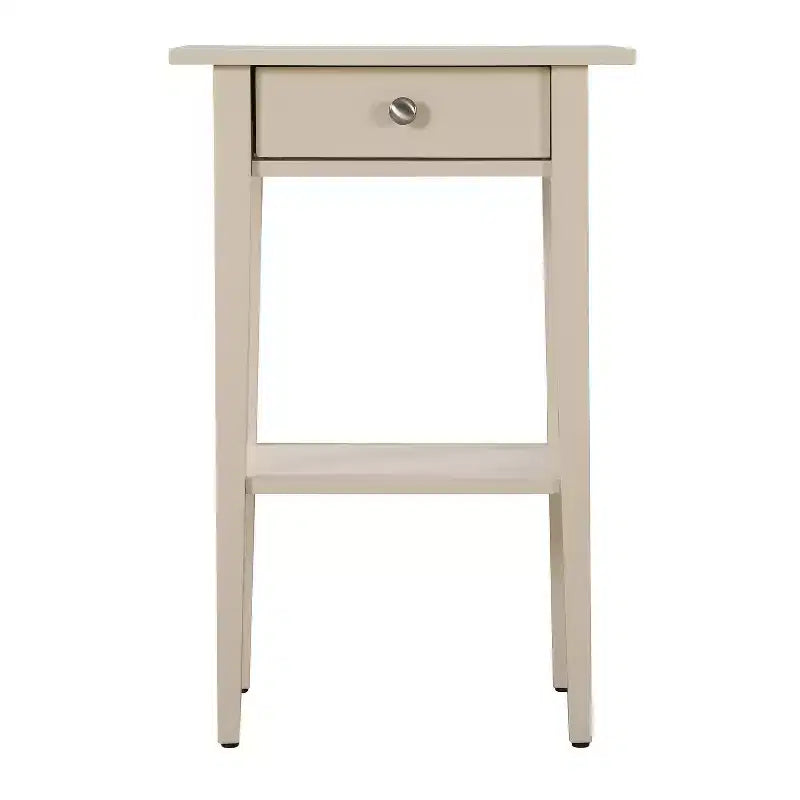 Table de chevet rectangulaire en bois de chêne avec tiroir – 71 cm (H) x 46 cm (L) x 36 cm (P), finition cerisier, style moderne