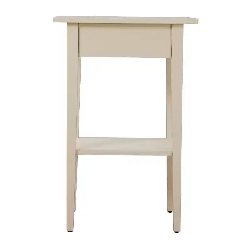 Table de chevet rectangulaire en bois de chêne avec tiroir – 71 cm (H) x 46 cm (L) x 36 cm (P), finition cerisier, style moderne