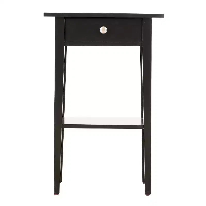 Table de chevet rectangulaire en bois de chêne avec tiroir – 71 cm (H) x 46 cm (L) x 36 cm (P), finition cerisier, style moderne