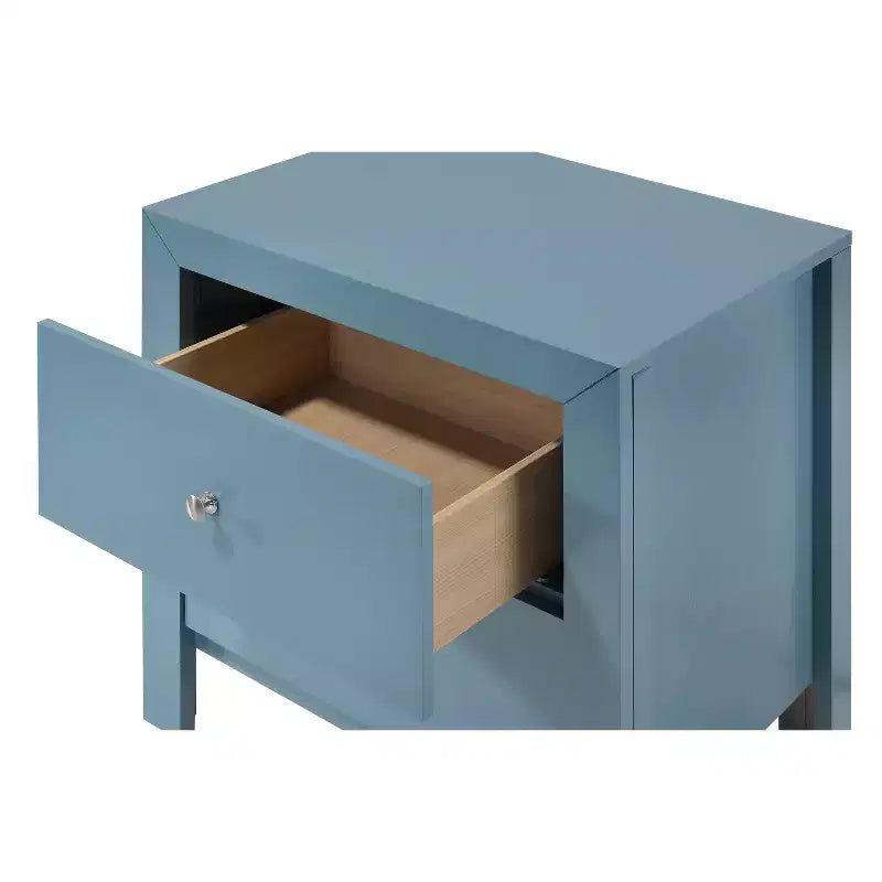 Table de chevet à 2 tiroirs avec finition noire – H 63,5 cm x L 55,9 cm x P 43,2 cm, style transitionnel, aucun assemblage requis