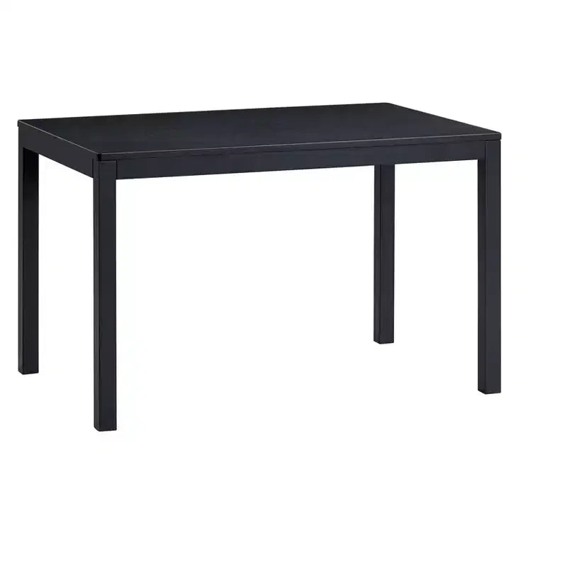 Table à manger rectangulaire noire de 119,4 cm pour 4 – Plateau en MDF, cadre en bois, 76,2 cm H, style moderne