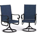 Patio 360Swivel Chairs Set of 2Outdoor Rocking Dining Chairs, Deck Rocker Seat with High Back for Backyard, Poolside, Lawn, Porch or Garden