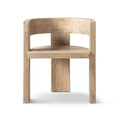 Jennifer Taylor Home Soren Solid Reclaimed Elm Sculptural Accent Curved Dining Chair