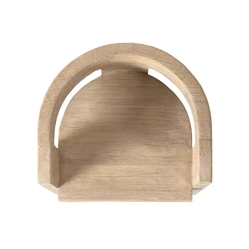 Chaise de salle à manger sculpturale – Orne l'espace, en orme massif recyclé, dossier incurvé, capacité de 136 kg, aucun assemblage requis