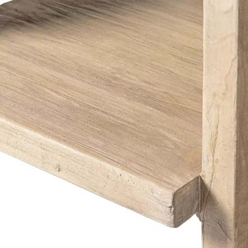 Chaise de salle à manger sculpturale – Orne l'espace, en orme massif recyclé, dossier incurvé, capacité de 136 kg, aucun assemblage requis
