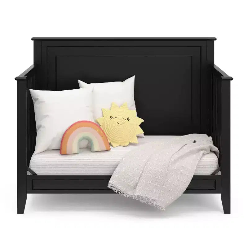Lit de bébé convertible 5-en-1 – Se transforme en lit pour tout-petit, en lit de repos et en lit double, certifié GREENGUARD Gold