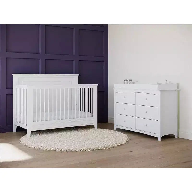 Lit de bébé convertible 5-en-1 – Se transforme en lit pour tout-petit, en lit de repos et en lit double, certifié GREENGUARD Gold
