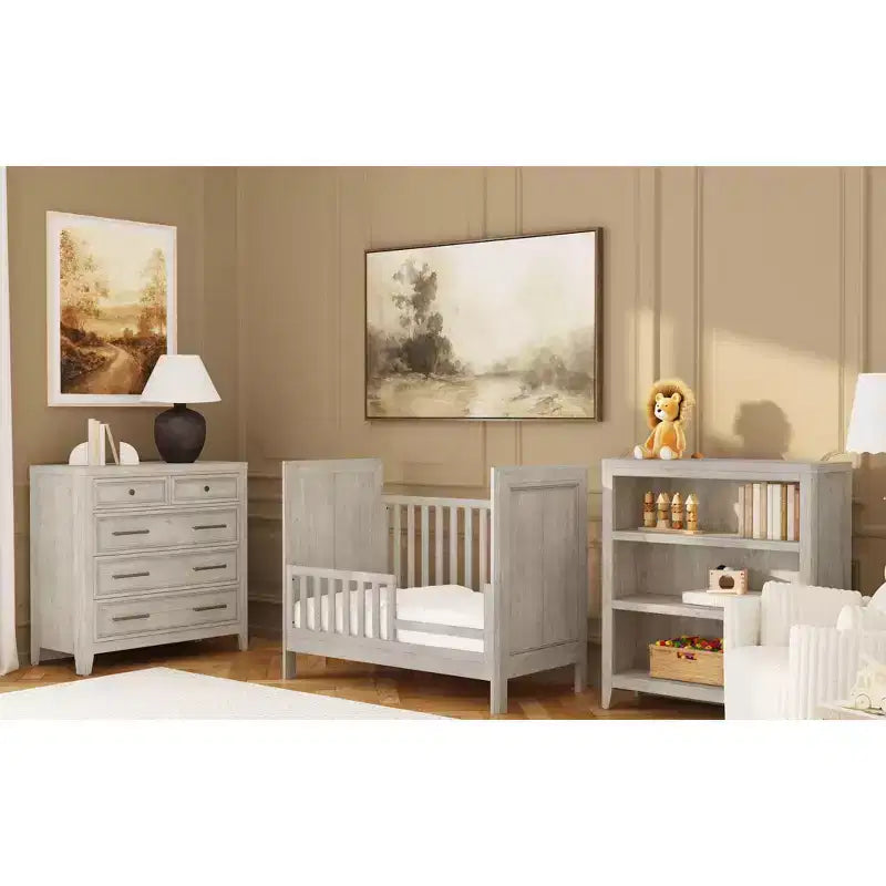 Lit bébé classique en bois massif – Fini lin lavé, certifié ASTM