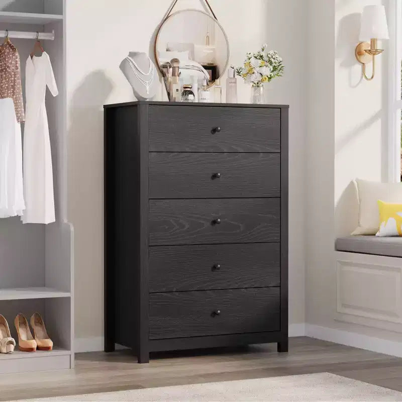 Commode - Commode de Rangement Moderne en Bois avec Tiroirs Profonds
