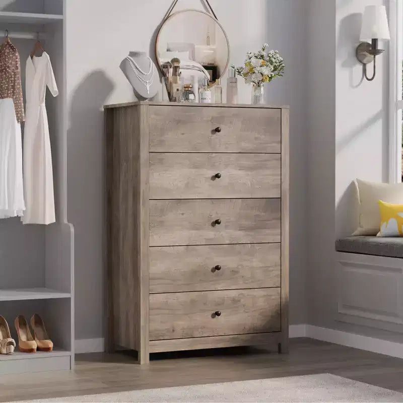 Commode - Commode de Rangement Moderne en Bois avec Tiroirs Profonds