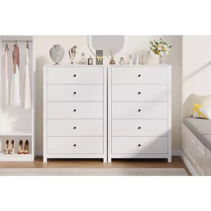 Commode - Commode de Rangement Moderne en Bois avec Tiroirs Profonds