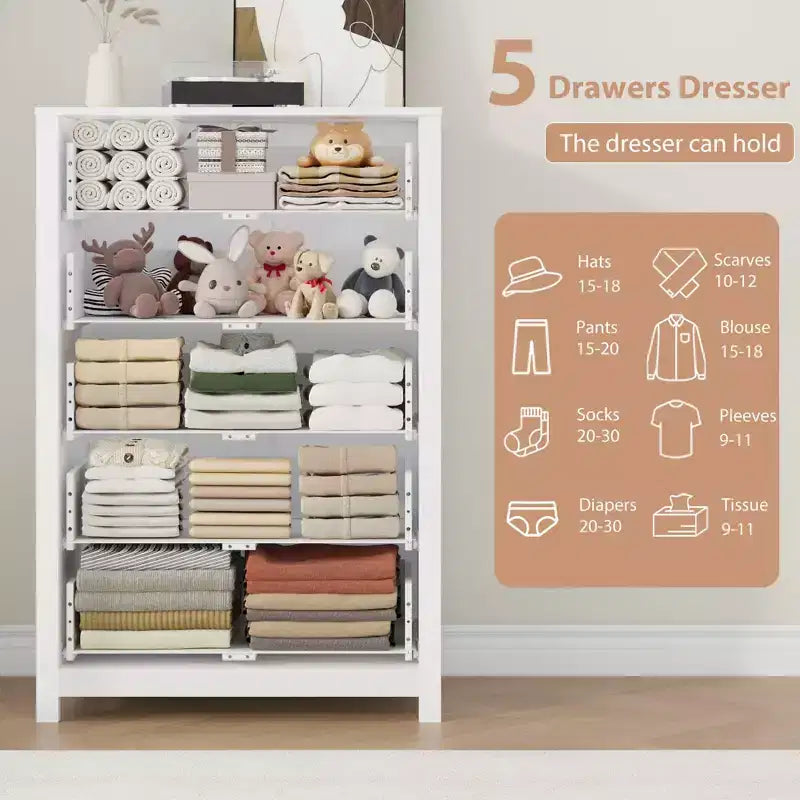 Commode - Commode de Rangement Moderne en Bois avec Tiroirs Profonds