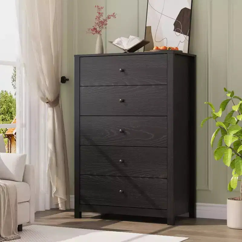 Commode - Commode de Rangement Moderne en Bois avec Tiroirs Profonds