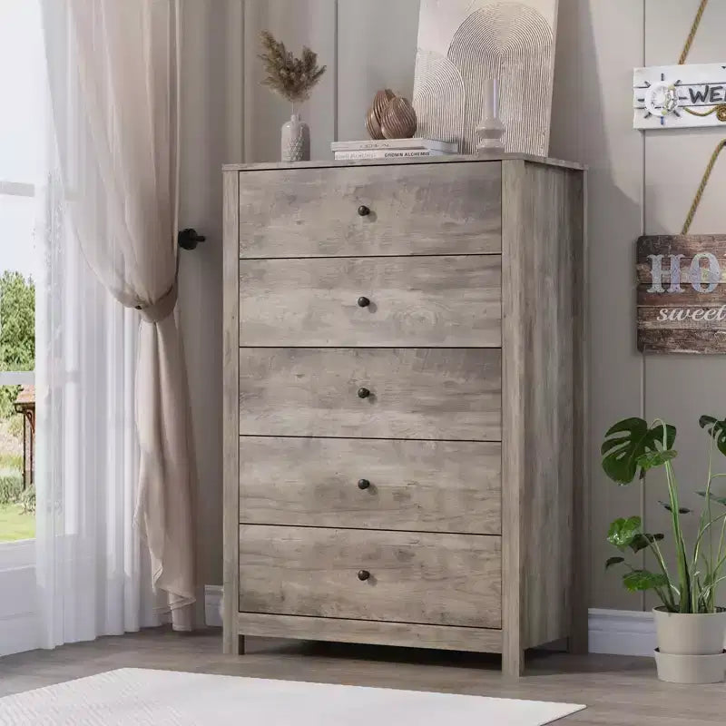 Commode - Commode de Rangement Moderne en Bois avec Tiroirs Profonds