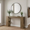 FurnitureR Console Table with Storage Shelves, Narrow Entryway Table Sofa Table for Hallway, Living Room, Entryway Storage Organizer