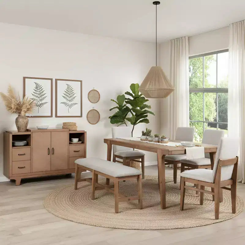 Chaises d'appoint en bois naturel, lot de 2 – Chaises de salle à manger sans accoudoirs rembourrées avec pieds coniques