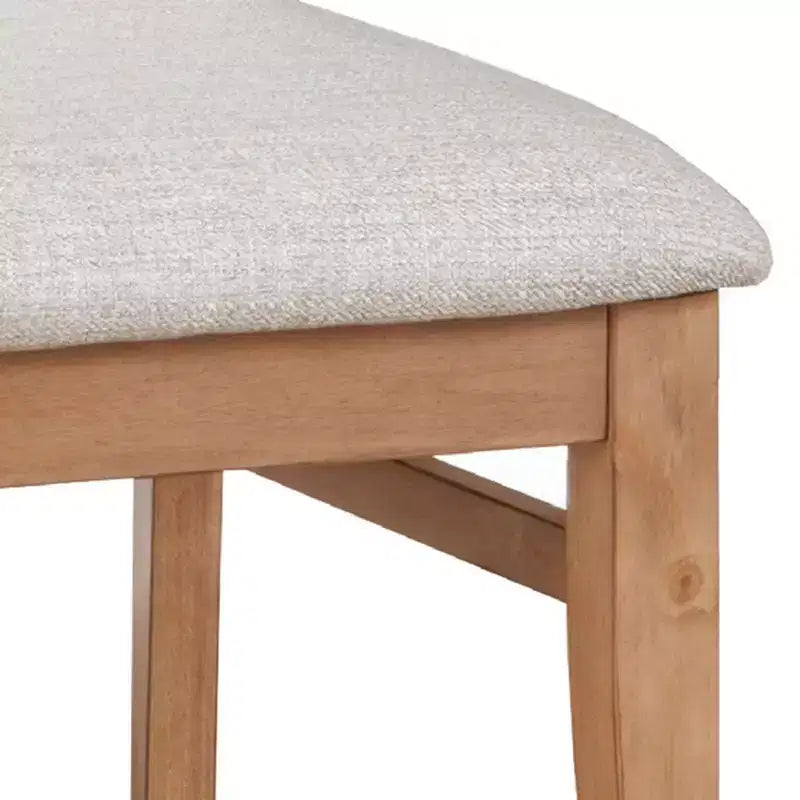 Chaises d'appoint en bois naturel, lot de 2 – Chaises de salle à manger sans accoudoirs rembourrées avec pieds coniques