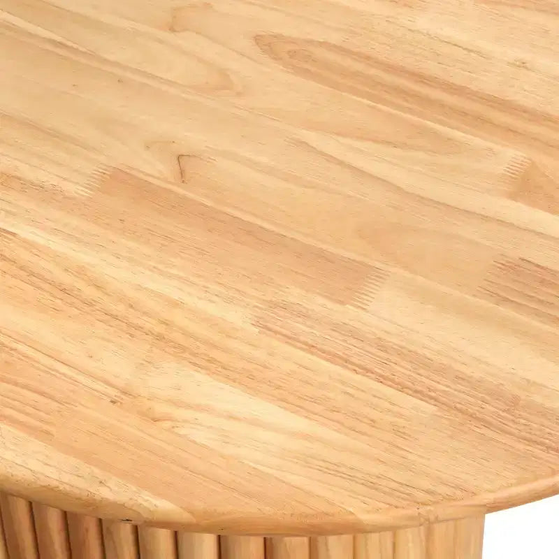 Ensemble de salle à manger ovale 5 pièces – Table en bois d'hévéa 199 cm (L) + 4 fauteuils en cuir, 6 places, Naturel/Kaki